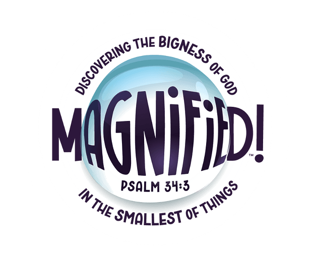 VBS Magnified logo with gradient background